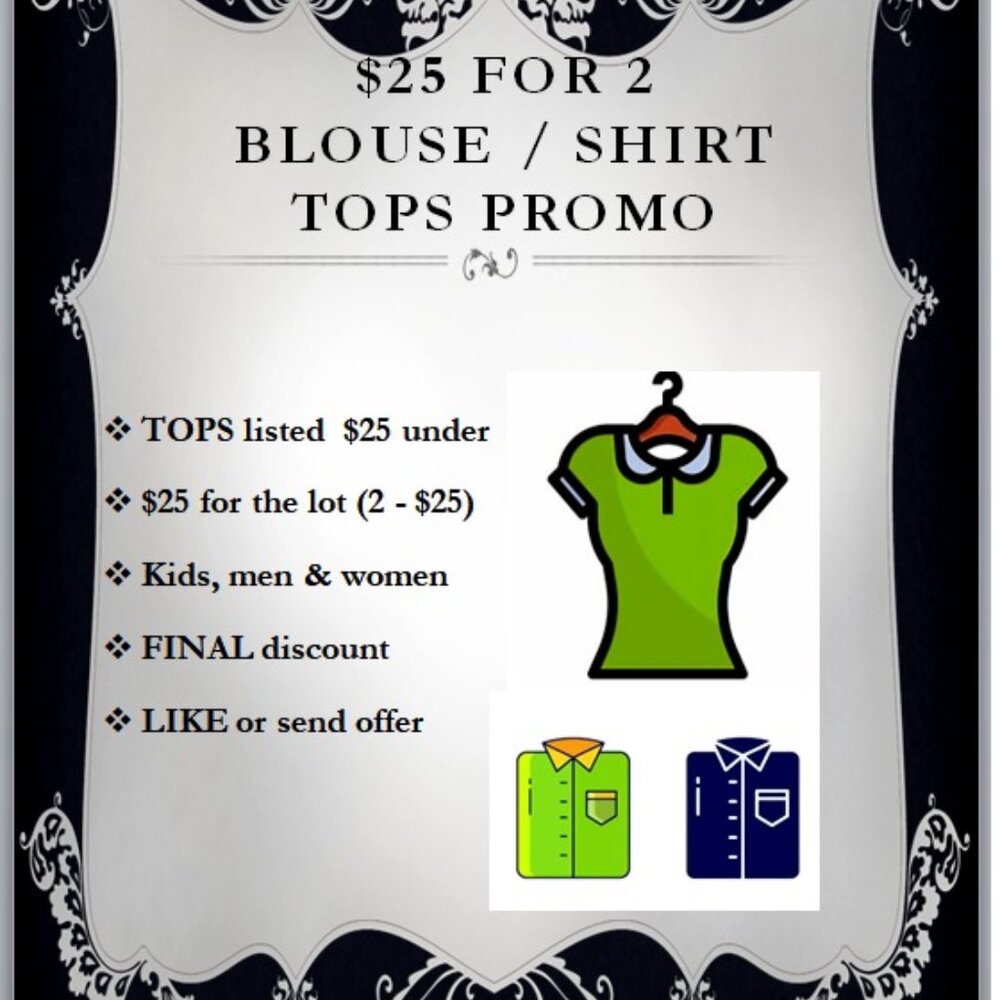 $25 for 2 | All Tops Sale Promo | TOP items $25 under 👕🎽👚👔
